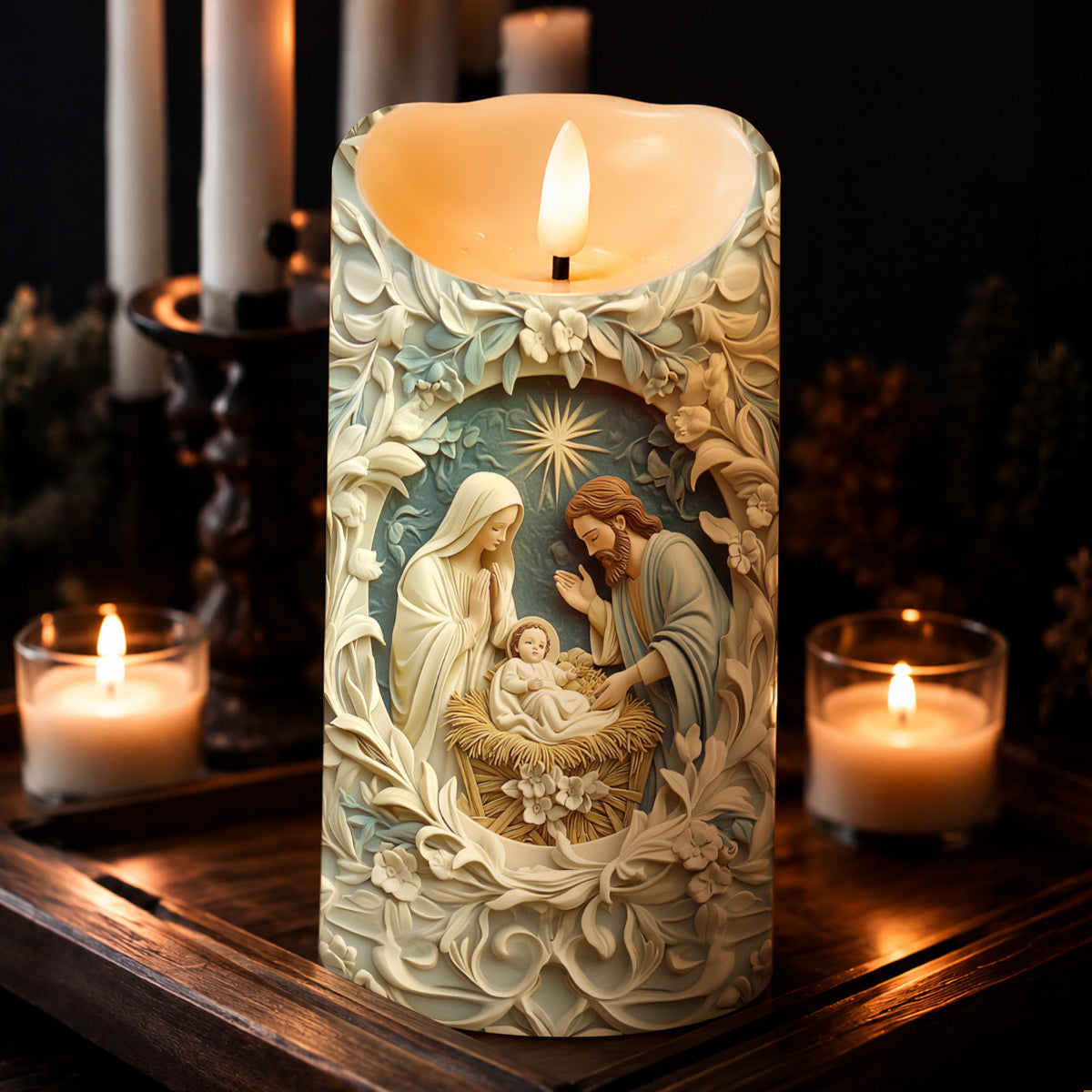 Lorva LED Candle The Blessed Family