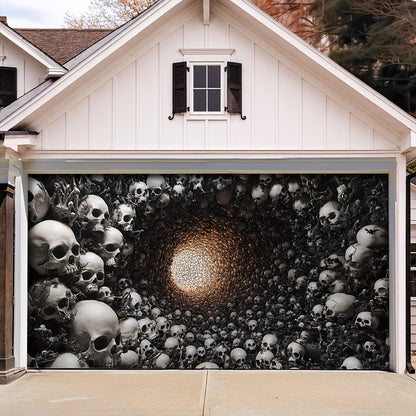 Lorva Halloween Garage Door Banner Decoration Skull Tunnel