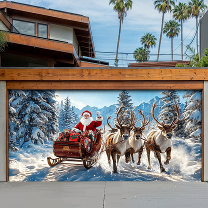 Lorva Christmas Garage Door Banner Decoration Joyful