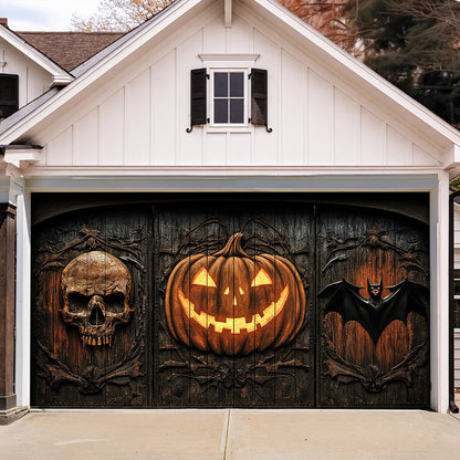 Lorva Halloween Garage Door Banner Decoration Haunted Iron Manor