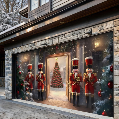 Lorva Christmas Garage Door Banner Decoration Nutcracker Christmas Guard