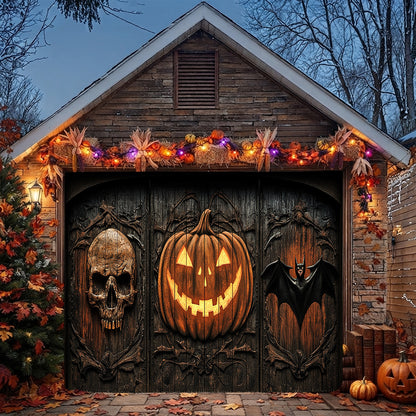 Lorva Halloween Garage Door Banner Decoration Haunted Iron Manor