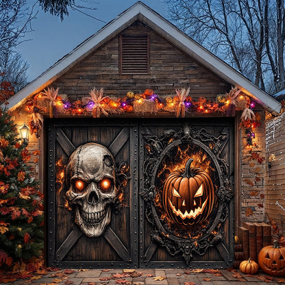 Lorva Halloween Garage Door Banner Decoration The Haunted Gate