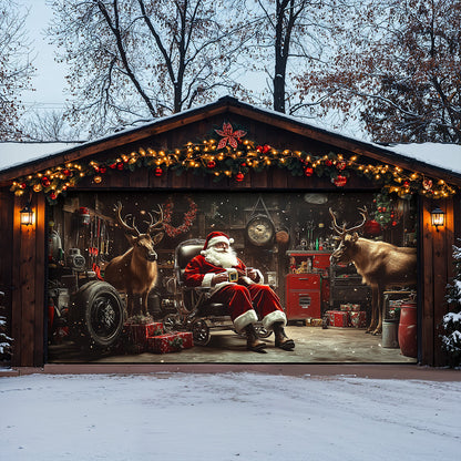 Lorva Christmas Garage Door Banner Decoration Merry Christmas Night