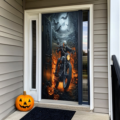 Lorva Halloween Door Cover Skull Rider Haunted