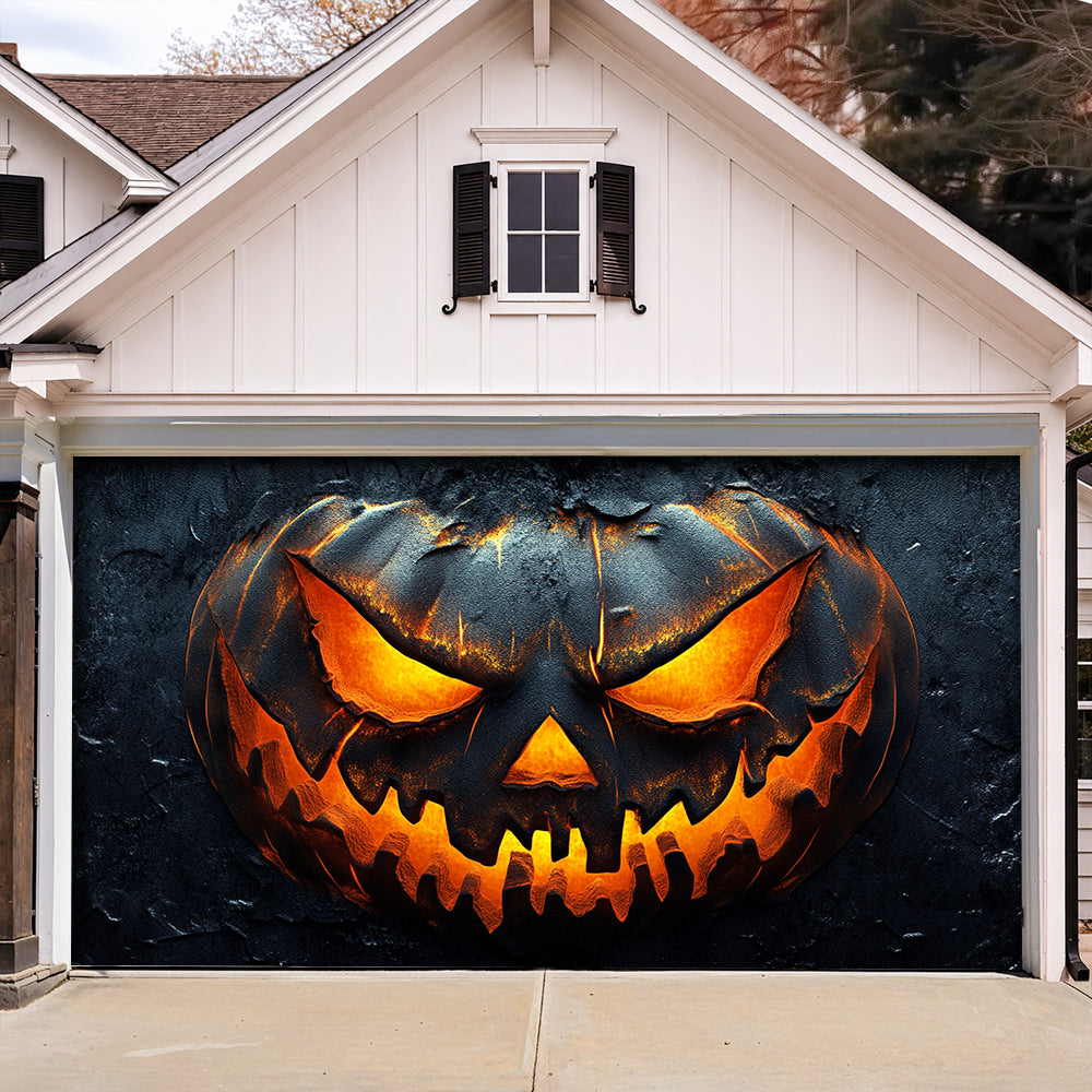 Lorva Halloween Garage Door Banner Decoration Pumpkin Of Darkness