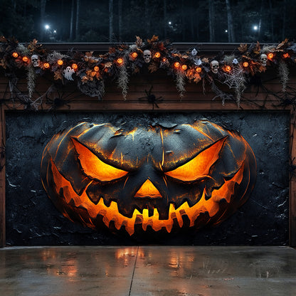 Lorva Halloween Garage Door Banner Decoration Pumpkin Of Darkness
