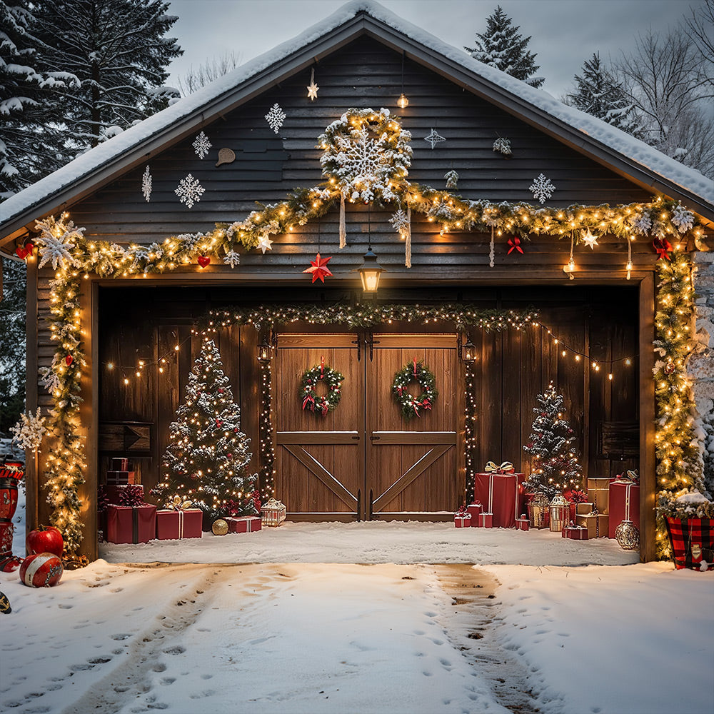 Lorva Christmas Garage Door Banner Decoration Christmas Themed Barn Door
