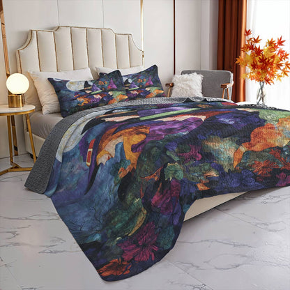 Witch Lorva All Season Quilt 3-Piece Set Moonlit Witches