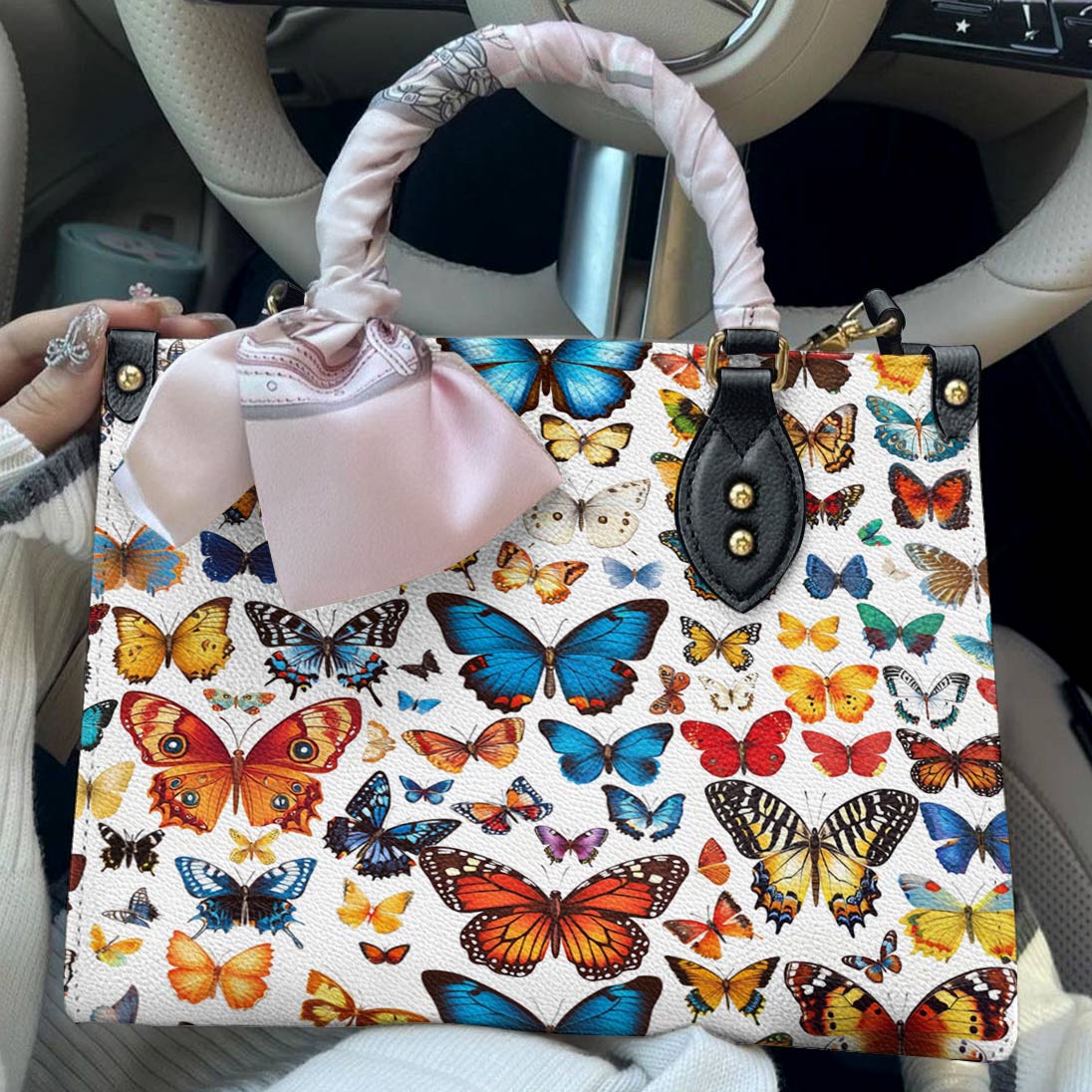 Lorva Leather Bag Butterfly Kaleidoscope