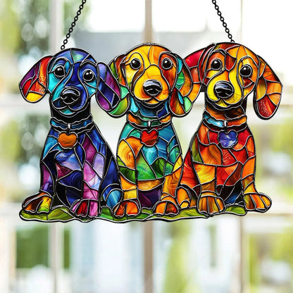 Lorva Suncatcher Colorful Dachshunds