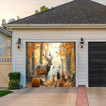 Lorva Autumn Garage Door Banner Decoration Woodland Harvest Retreat