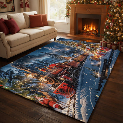 Lorva Christmas Area Rug Majestic Christmas Train