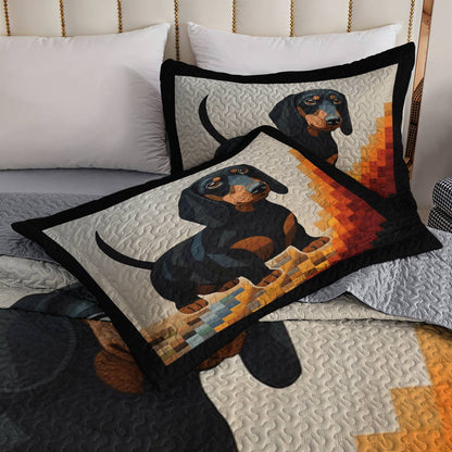 Lorva All Season Quilt 3-Piece Set Majestic Dachshund