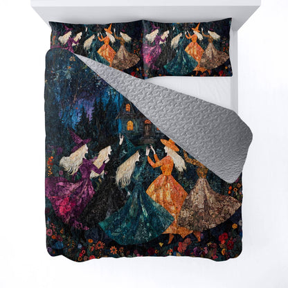 Witch Lorva All Season Quilt 3-Piece Set Dancing In The Moonlight