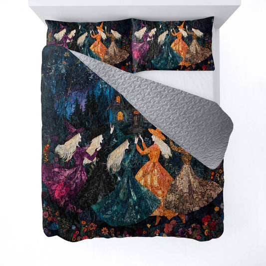 Witch Lorva All Season Quilt 3-Piece Set Dancing In The Moonlight