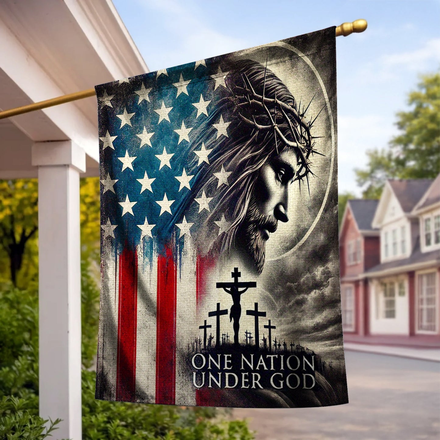 Lorva Garden Flag God Bless America