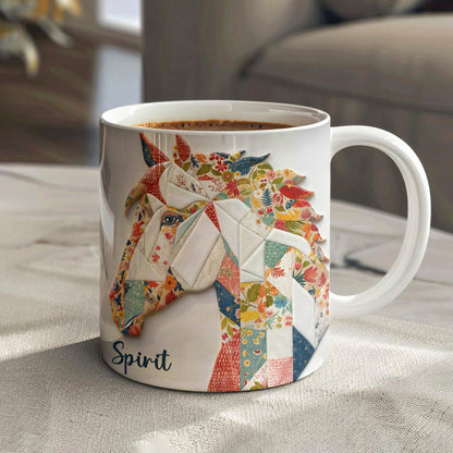 Lorva Personalized Mug Charming Floral Horse