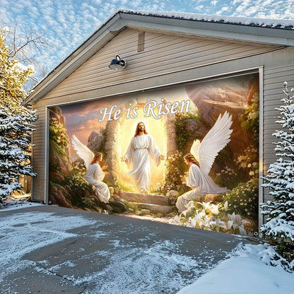 Lorva Garage Door Banner Decoration He Is Risen
