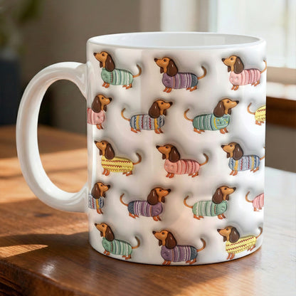 Lorva Flat Print Mug Charming Dachshund Sweaters