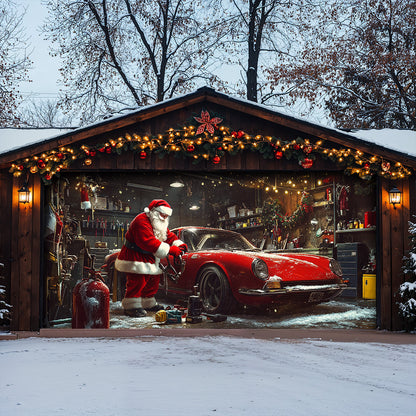 Lorva Christmas Garage Door Banner Decoration Motor Garage