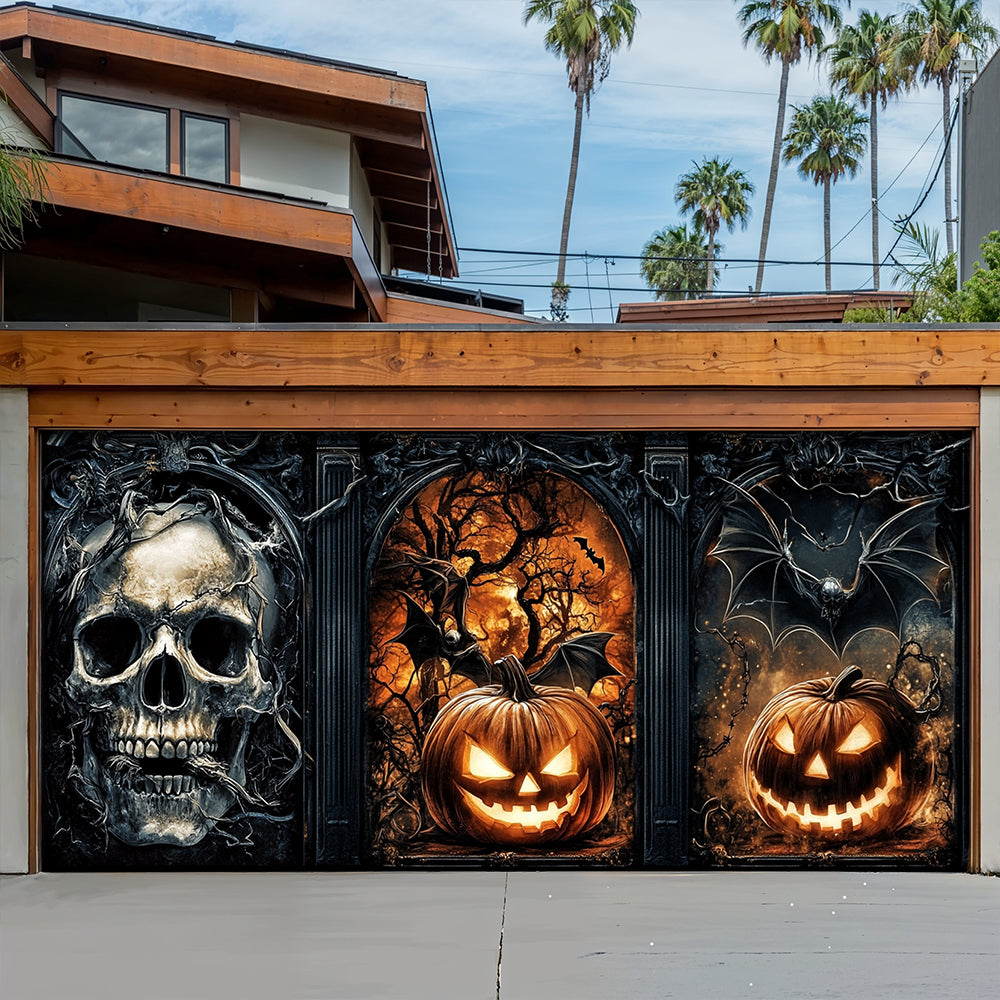 Lorva Halloween Garage Door Banner Decoration Infernal Halloween Gate