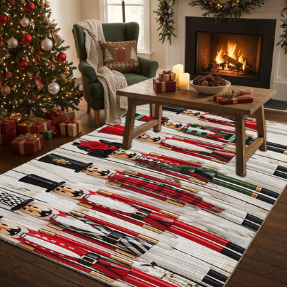 Lorva Christmas Area Rug Charming Nutcracker