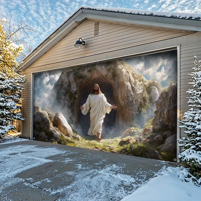 Lorva Garage Door Banner Decoration The Risen King