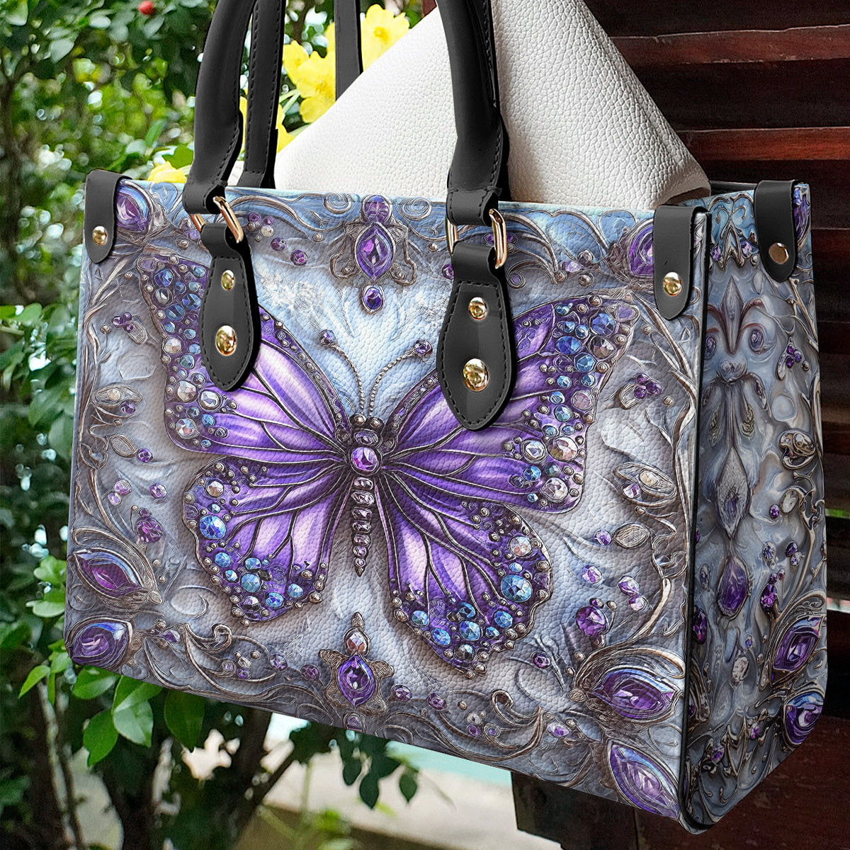 Lorva Leather Bag Beautiful Butterfly