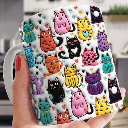 Lorva Mug Lovely Cute Colorful Cats