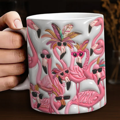 Lorva Flat Print Mug Queen Flamingo