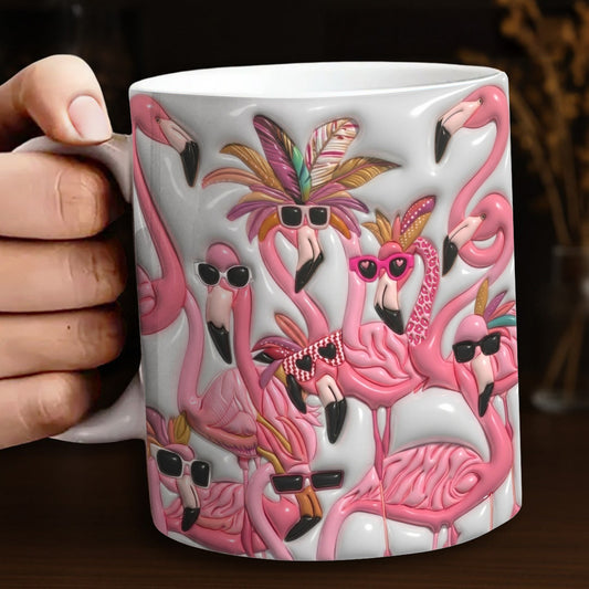Lorva Flat Print Mug Queen Flamingo