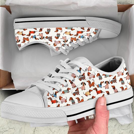 Lorva Dachshund Women's Low Top Shoes Amazing Stylish Dachshund