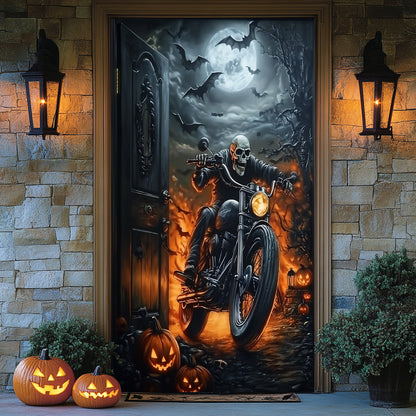 Lorva Halloween Door Cover Skull Rider Haunted