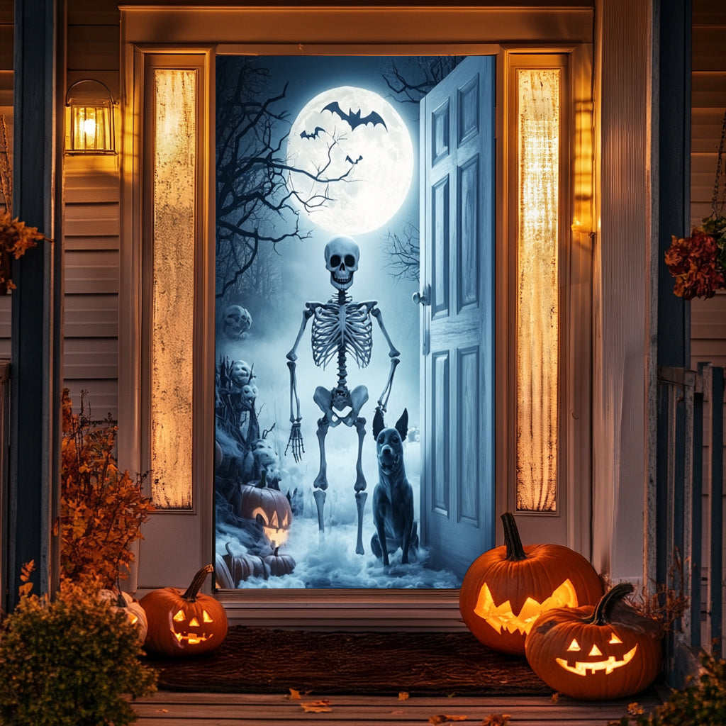 Lorva Halloween Door Cover Welcome To The Haunted Night