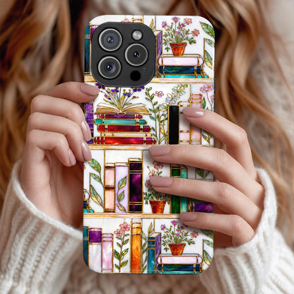 Lorva Reading Phone Case Charming Floral Bookshelf