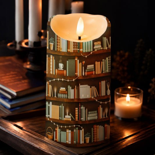 Lorva Reading LED Candle Cozy Bookshelf