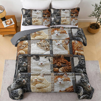 Lorva All Season Quilt 3-Piece Set Purrfect Dreams