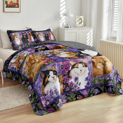 Lorva All Season Quilt 3-Piece Set Botanical Whiskers