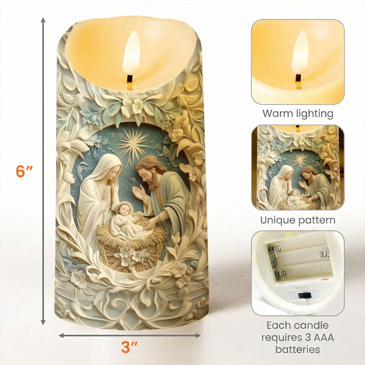 Lorva LED Candle The Blessed Family