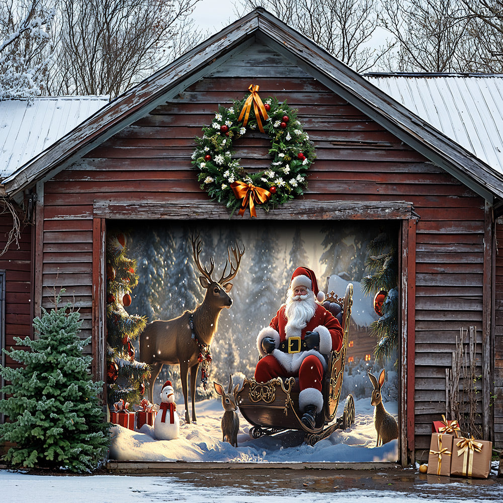 Lorva Christmas Garage Door Banner Decoration Winter Wonderland Christmas