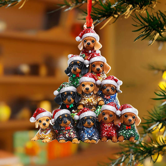 Lorva Dachshund Acrylic Ornament Cuteness Overload