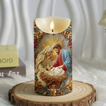 Lorva LED Candle Graceful Nativity