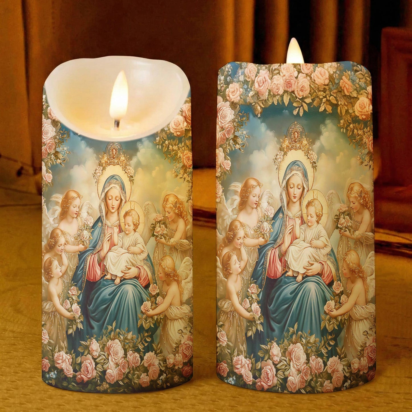 Lorva LED Candle Halo Of Roses