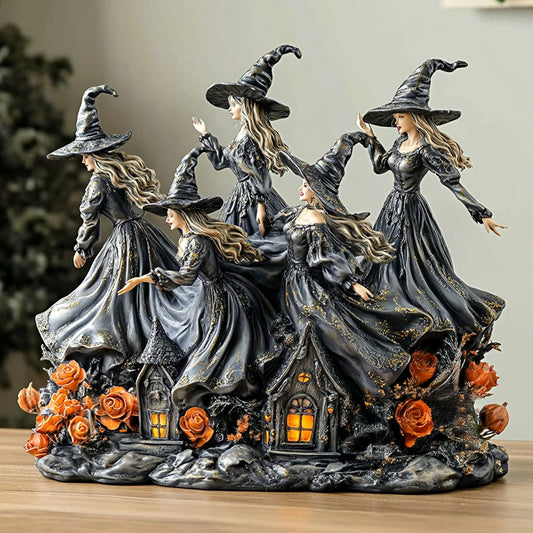 Witch Custom Shaped 2D Print Acrylic Plaque Beautiful Rose Witches