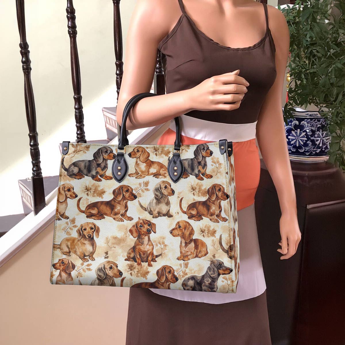 Lorva Dachshund Leather Bag Dachshund Dreams