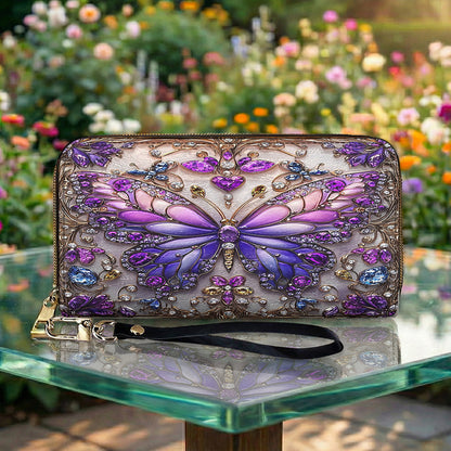 Lorva Leather Wallet Charming Butterfly