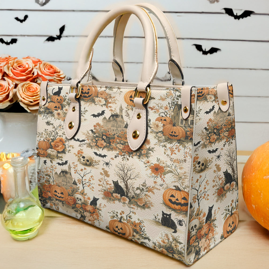 Halloween Lorva Leather Bag Haunting Harvest