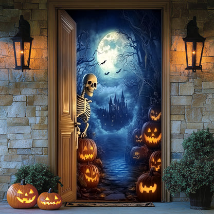 Lorva Halloween Door Cover Skeleton’s Halloween Escape