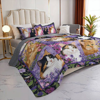 Lorva All Season Quilt 3-Piece Set Botanical Whiskers